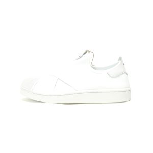 Adidas Superstar II Slip-On All White Elastic Strap Inspired Unisex Casual Sneakers