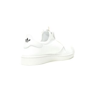 Adidas Superstar II Slip-On All White Elastic Strap Inspired Unisex Casual Sneakers