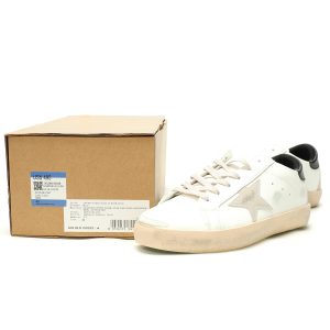 White Distressed Star Sneakers | Golden Goose Style Casual Shoes