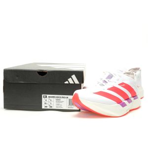 Adidas Adizero Adios Pro 4 White Fuchsia Red Running Shoes KZ9020 Adidas Adizero Adios Pro 4 White Fuchsia Red Running Shoes KZ9020