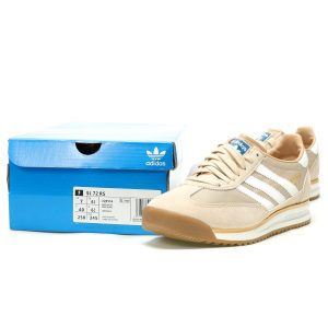 adidas SL 72 Beige Gum Sole White Stripes Inspired Retro Sneakers adidas SL 72 Beige Gum Sole White Stripes Inspired Retro Sneakers