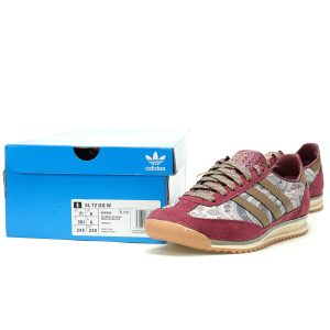 Liberty London x adidas SL72 OG Floral Embroidery Burgundy Brown Women's Sneakers KI4804 Liberty London x adidas SL72 OG Floral Embroidery Burgundy Brown Women's Sneakers KI4804