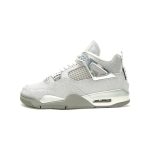Nike Air Jordan 4 Retro Glitter Glove Silver Men's Sneakers FQ8138-092
