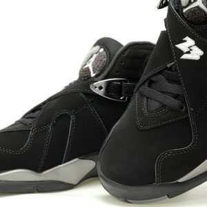 Nike Air Jordan 8 Retro Chrome Black Silver Men's Basketball Shoes 305381-007