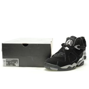 Nike Air Jordan 8 Retro Chrome Black Silver Men's Basketball Shoes 305381-007
