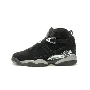 Nike Air Jordan 8 Retro Chrome Black Silver Men's Basketball Shoes 305381-007