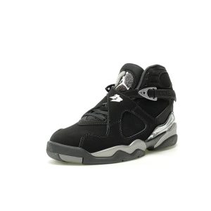 Nike Air Jordan 8 Retro Chrome Black Silver Men's Basketball Shoes 305381-007