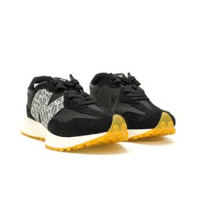 New Balance 327 Low Top Retro Suede Leopard Print Casual Running Shoes MS327LPC Black Grey