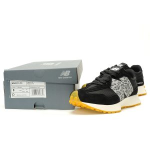 New Balance 327 Low Top Retro Suede Leopard Print Casual Running Shoes MS327LPC Black Grey