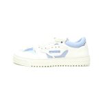 Off-White™ 3.0 Court Low Top White Light Blue Leather Sneakers