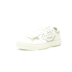 Off-White™ 3.0 Court Low Top White Grey Leather Sneakers OMIA29KS25LEA004010B