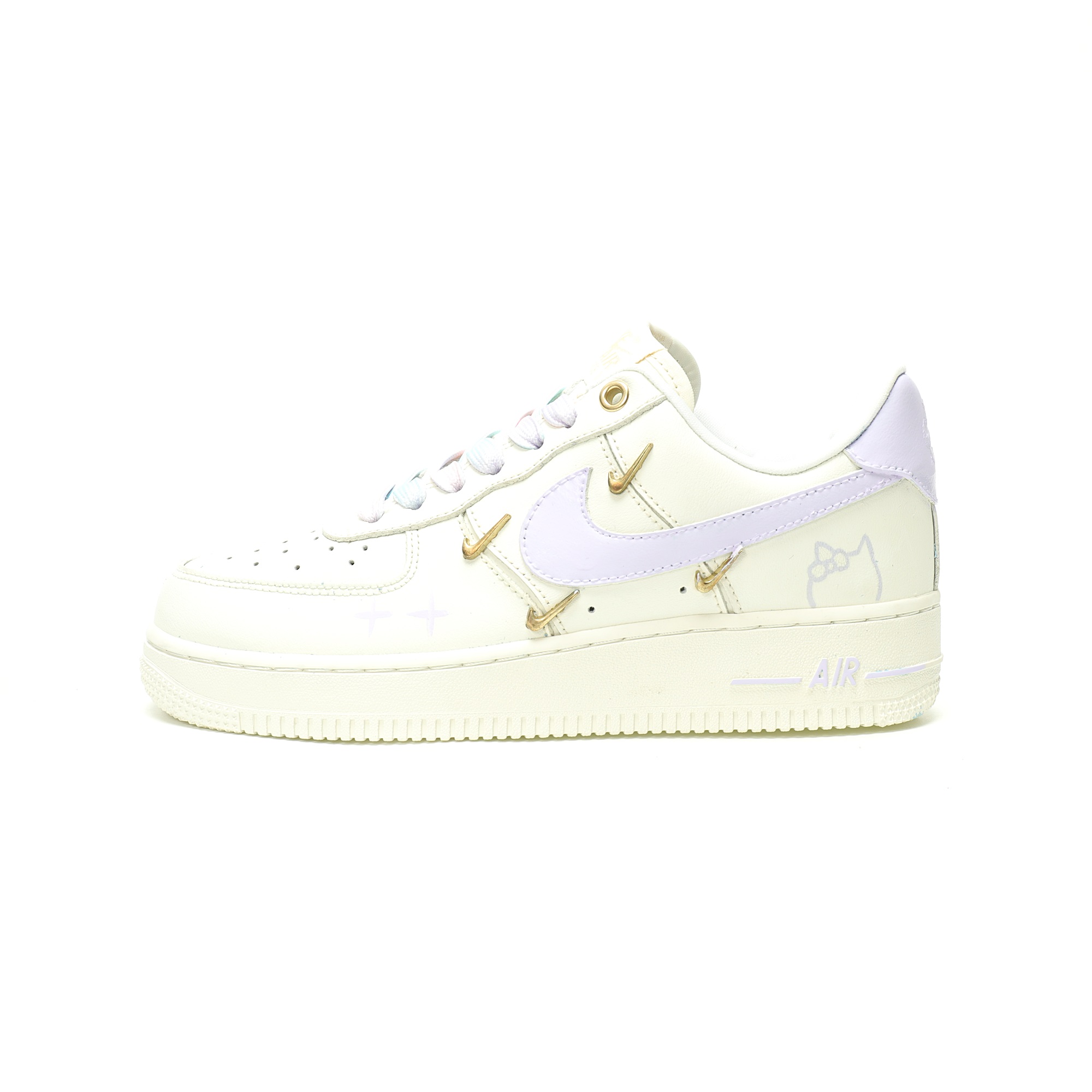 Nike Air Force 1 07 LX Cream Purple Cat Graffiti FV3654-511 Nike Air Force 1 07 LX Cream Purple Cat Graffiti FV3654-511