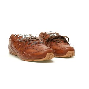 Miu Miu x New Balance 530 SL Coffee Brown Leather Gum Sole Sneakers ECAP523059B Miu Miu x New Balance 530 SL Coffee Brown Leather Gum Sole Sneakers ECAP523059B