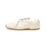 Miu Miu x New Balance 530 SL Off-White Distressed Leather Gum Sole Sneakers ECAP523059B