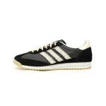 adidas Originals SL72 OG Black Cream Woven Stripes Suede Nylon Sneakers KI9843